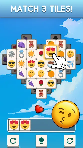 Скачать взломанную Tile Match Emoji -Triple Tile (Тил Матч Эмоджи)  [МОД Unlocked] — последняя версия apk на Андроид screen 2