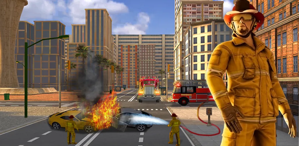 Скачать взломанную Real Firefighter 3D Simulator (Реальный Пожарник 3D Симулятор)  [МОД Unlocked] — последняя версия apk на Андроид screen 2