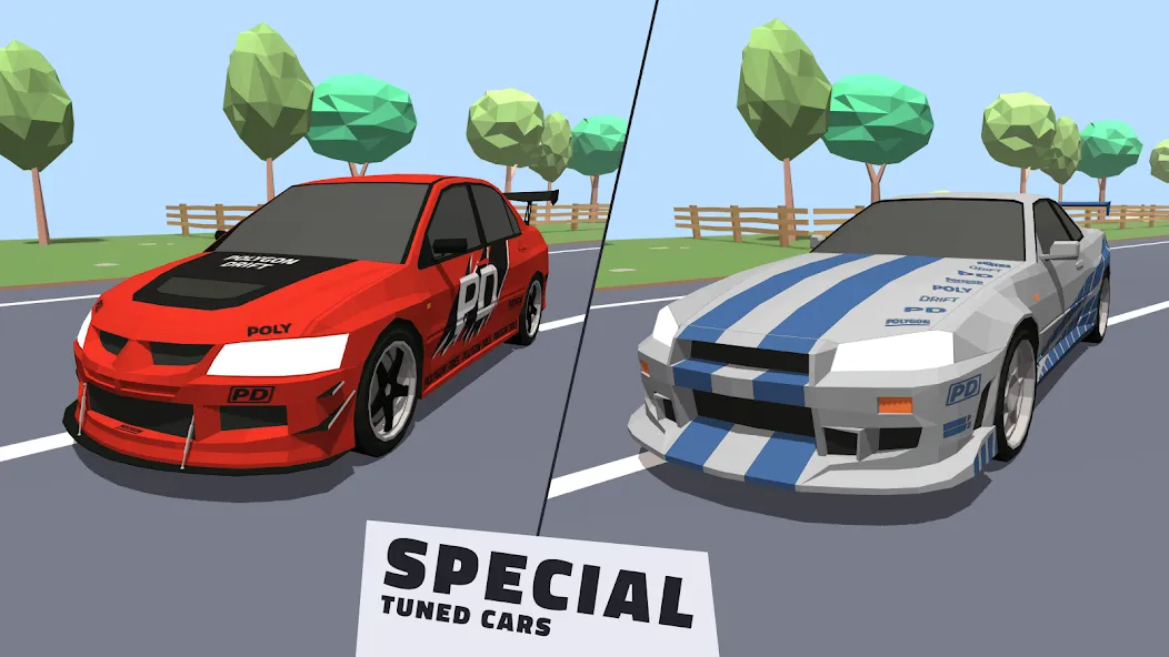 Взлом Polygon Drift: Traffic Racing (Полигон Дрифт)  [МОД Mega Pack] — последняя версия apk на Андроид screen 1