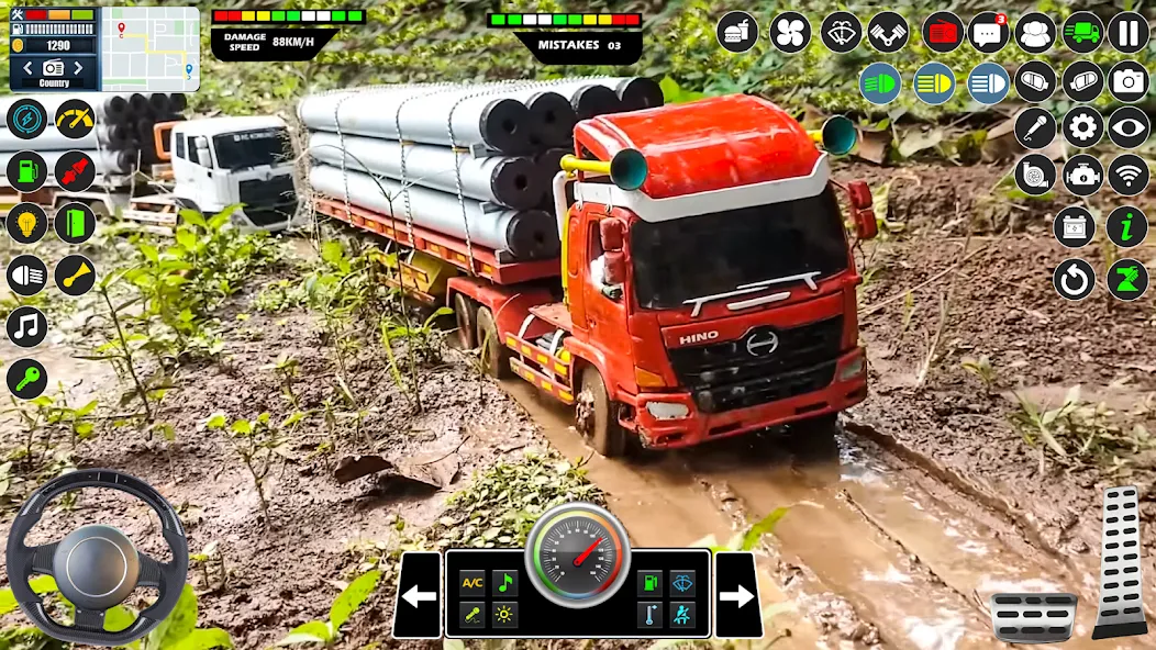 Взломанная Mud Truck Runner Simulator 3D  [МОД Все открыто] — полная версия apk на Андроид screen 2