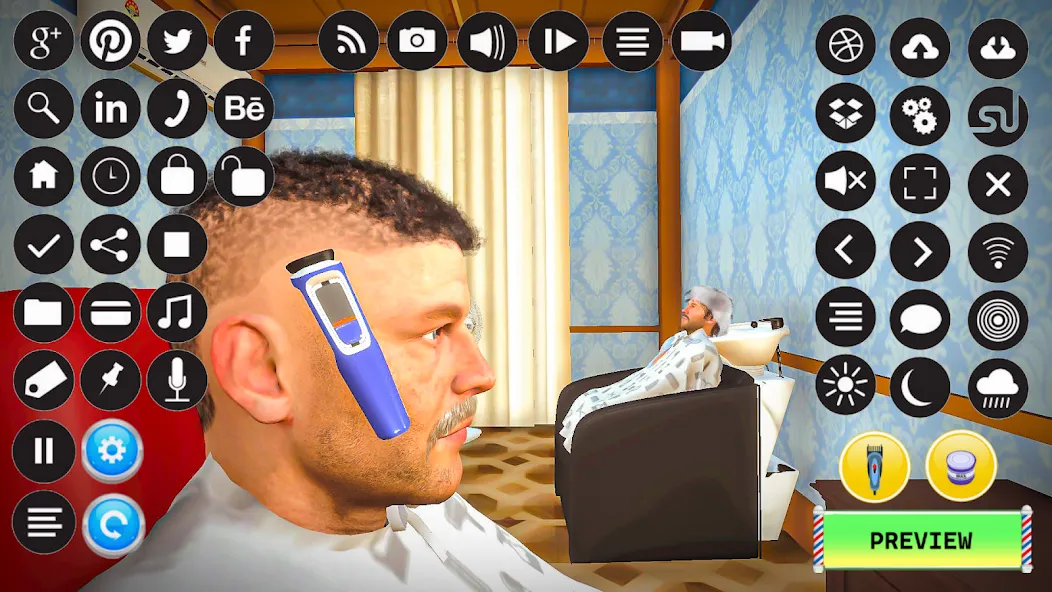 Взлом Barber Shop Hair Cut Sim Games (Барбершоп игры на подстригание волос)  [МОД Все открыто] — последняя версия apk на Андроид screen 2