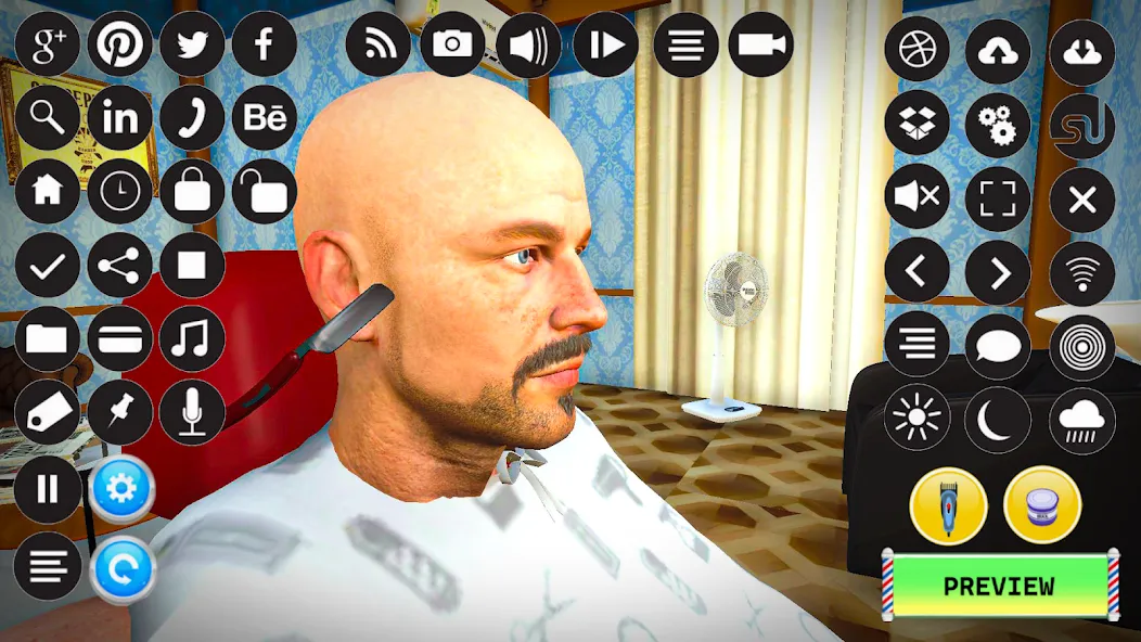 Взлом Barber Shop Hair Cut Sim Games (Барбершоп игры на подстригание волос)  [МОД Все открыто] — последняя версия apk на Андроид screen 4