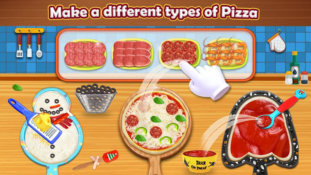 Взломанная Pizza Maker — Cooking Games  [МОД Unlocked] — полная версия apk на Андроид screen 1