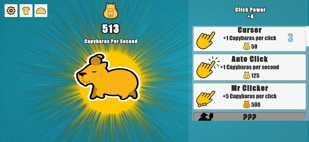 Скачать взломанную Capybara Clicker (Капибара Кликер)  [МОД Unlocked] — последняя версия apk на Андроид screen 1