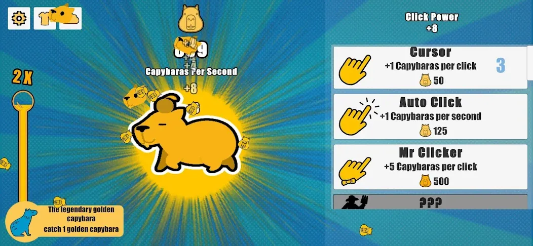 Скачать взломанную Capybara Clicker (Капибара Кликер)  [МОД Unlocked] — последняя версия apk на Андроид screen 2