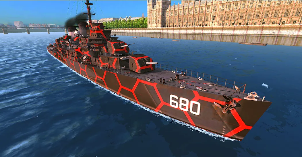 Взломанная Battle of Warships: Online (Баттл оф Уоршипс)  [МОД Menu] — полная версия apk на Андроид screen 1