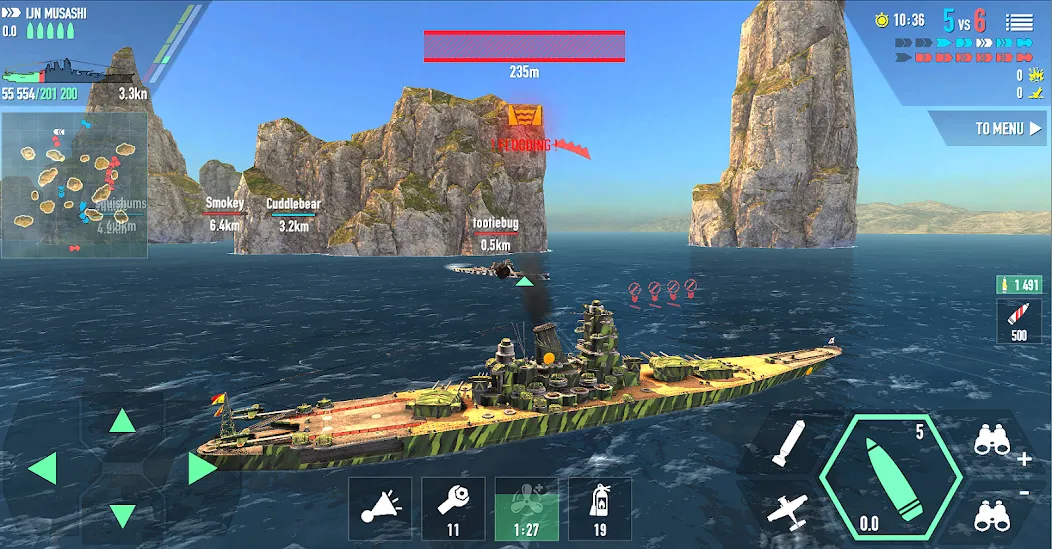 Взломанная Battle of Warships: Online (Баттл оф Уоршипс)  [МОД Menu] — полная версия apk на Андроид screen 4