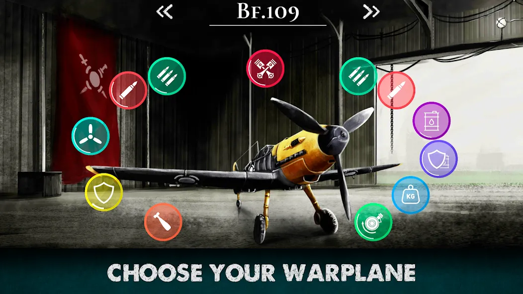 Скачать взломанную Warplanes Inc WW2 Plane & War  [МОД Mega Pack] — последняя версия apk на Андроид screen 2