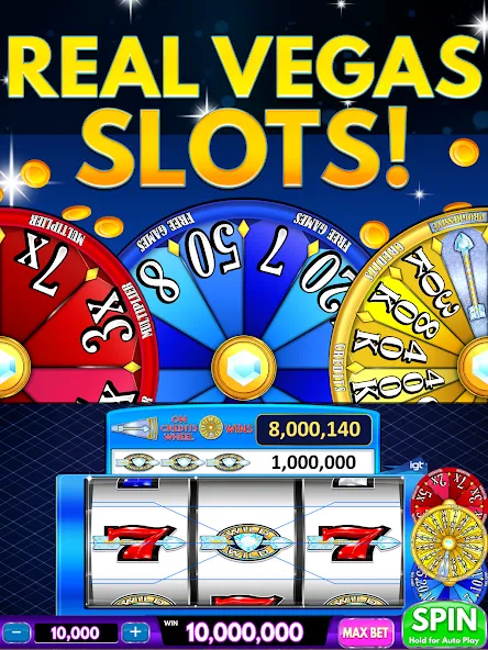 Скачать взлом Spin Vegas Slots: Slot Games (Спин Вегас слоты)  [МОД Бесконечные монеты] — полная версия apk на Андроид screen 4