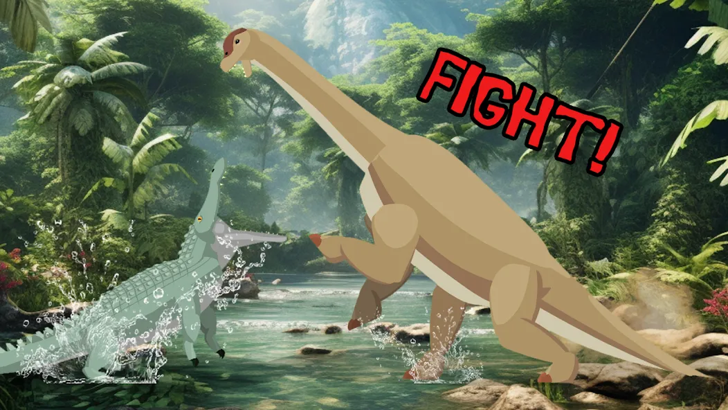 Скачать взлом T-Rex Fights Dinosaurs  [МОД Unlimited Money] — стабильная версия apk на Андроид screen 3