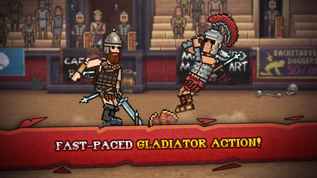 Взломанная Gladihoppers — Gladiator Fight (Гладихопперс)  [МОД Unlocked] — последняя версия apk на Андроид screen 1