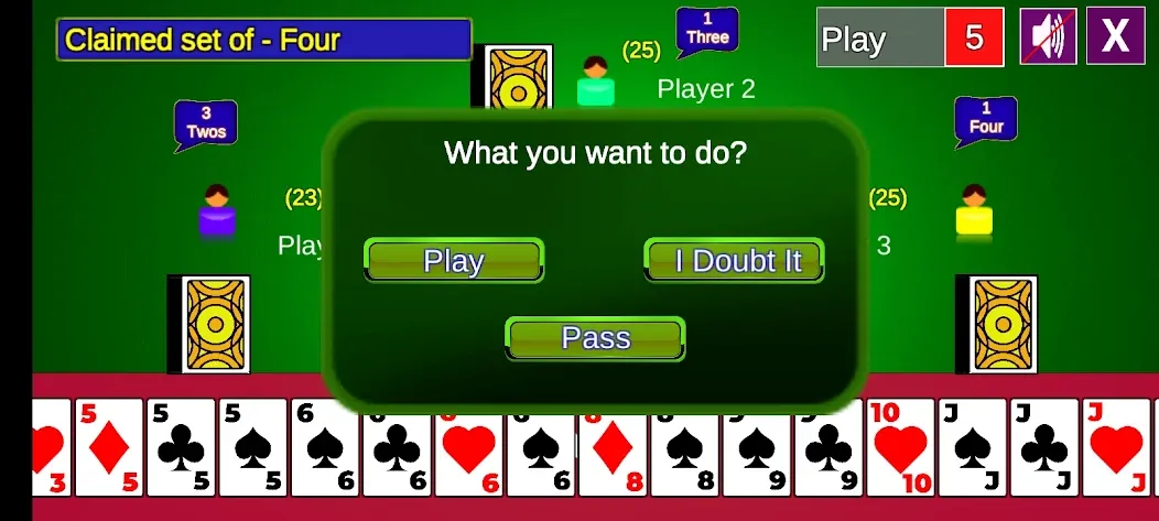 Взлом Bluff Card Game (Блеф карточная игра)  [МОД Menu] — последняя версия apk на Андроид screen 4