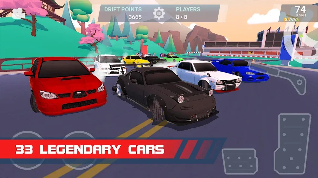 Скачать взломанную Drift Clash Online Racing (Дрифт Клаш)  [МОД Много монет] — последняя версия apk на Андроид screen 4