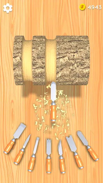 Скачать взломанную Wood Turning 3D — Carving Game  [МОД Unlocked] — полная версия apk на Андроид screen 1