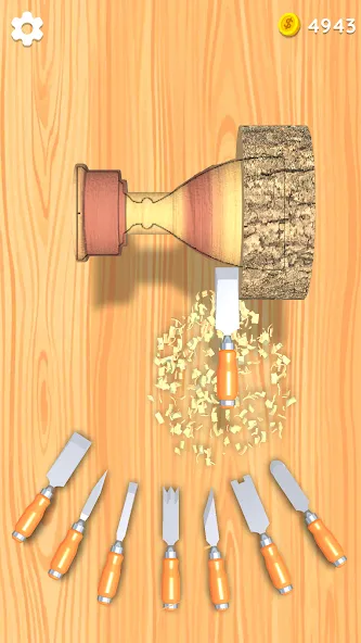 Скачать взломанную Wood Turning 3D — Carving Game  [МОД Unlocked] — полная версия apk на Андроид screen 2