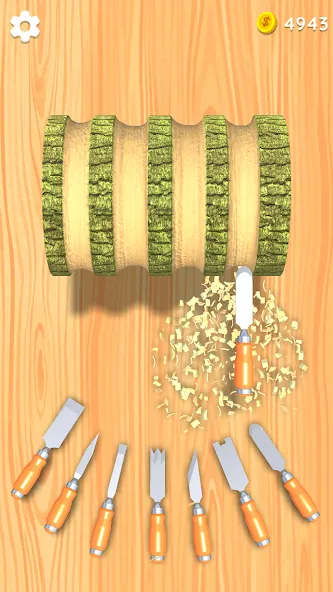 Скачать взломанную Wood Turning 3D — Carving Game  [МОД Unlocked] — полная версия apk на Андроид screen 3