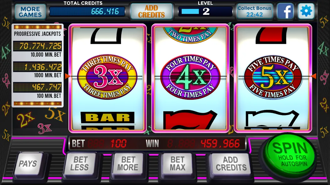 Взлом 777 Slots Casino Classic Slots (Слоты Казино Классические Слоты)  [МОД Mega Pack] — полная версия apk на Андроид screen 3