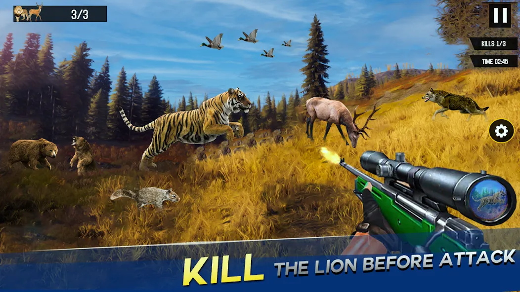 Скачать взлом Sniper Animal Deer Hunter Game (Снайперские игры на животных)  [МОД Много монет] — стабильная версия apk на Андроид screen 3