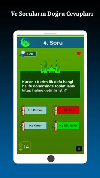 Взломанная İslami Bilgi Yarışması  [МОД Много монет] — полная версия apk на Андроид screen 3