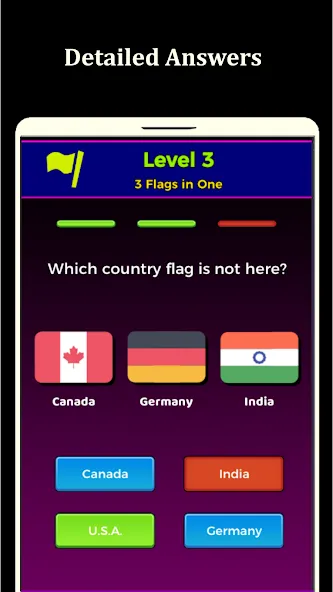 Скачать взлом World Flags Quiz Game (Ворлд Флагс Квиз Гейм)  [МОД Menu] — последняя версия apk на Андроид screen 2