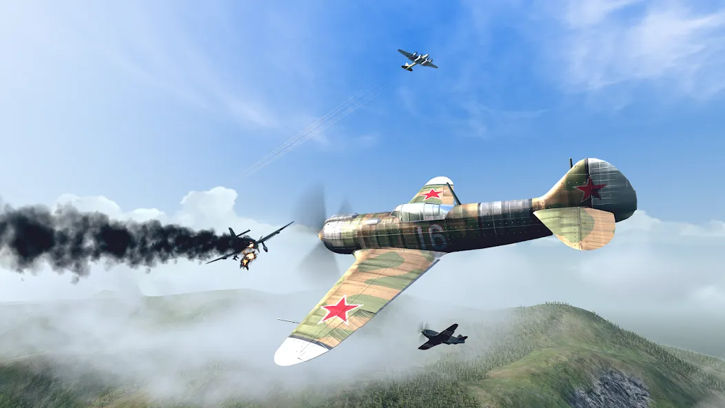 Скачать взломанную Warplanes: WW2 Dogfight (Варплейнс)  [МОД Unlocked] — последняя версия apk на Андроид screen 5