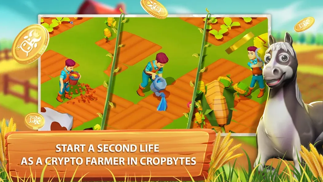 Скачать взлом CropBytes: A Crypto Farm Game (КропБайтс)  [МОД Бесконечные деньги] — последняя версия apk на Андроид screen 1