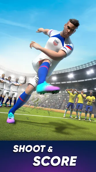 Скачать взломанную SOCCER Kicks — Stars Strike 24 (ФУТБОЛ Киксы)  [МОД Menu] — стабильная версия apk на Андроид screen 5