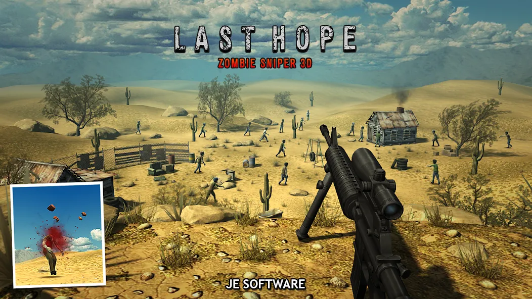 Скачать взломанную Last Hope — Zombie Sniper 3D (Ласт Хоуп)  [МОД Много денег] — стабильная версия apk на Андроид screen 3