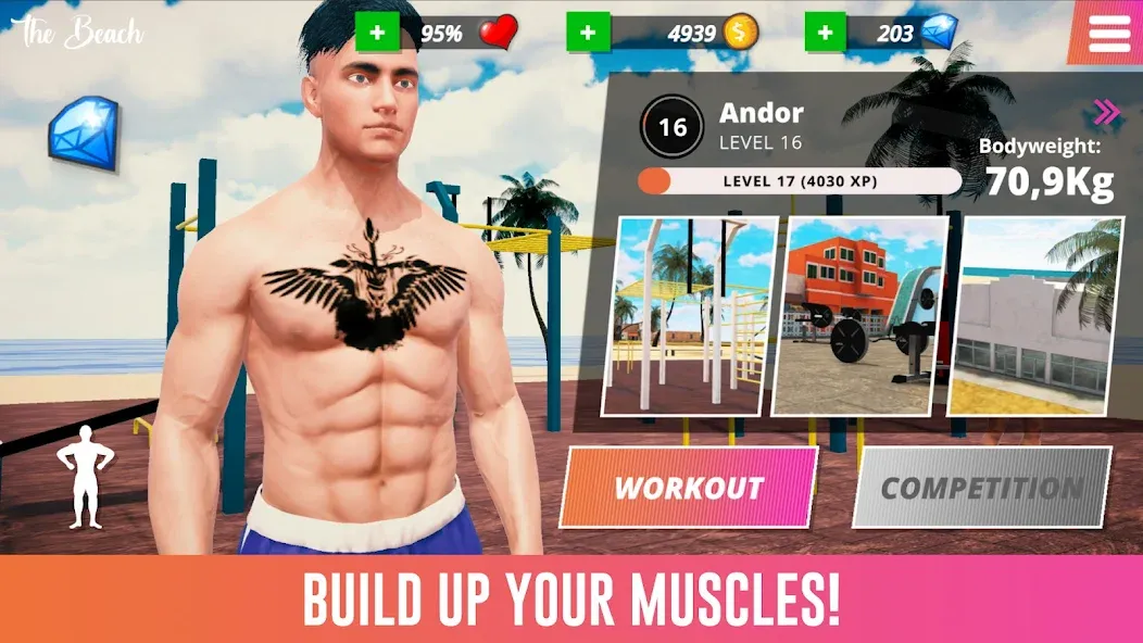 Скачать взломанную Iron Muscle IV — GYM simulator (Айрон Масл АйВи)  [МОД Много денег] — последняя версия apk на Андроид screen 4