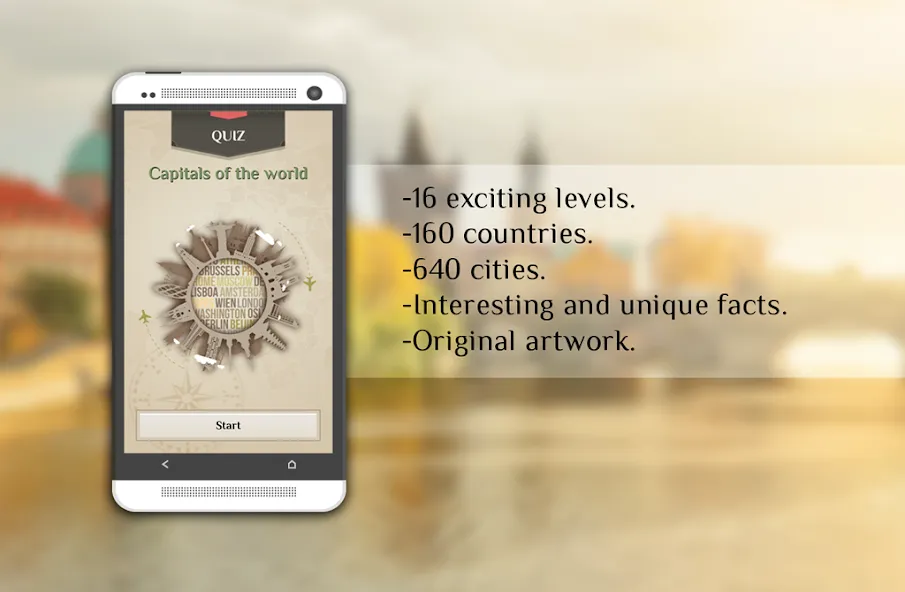 Взломанная Quiz-Capitals of the world  [МОД Unlocked] — последняя версия apk на Андроид screen 1