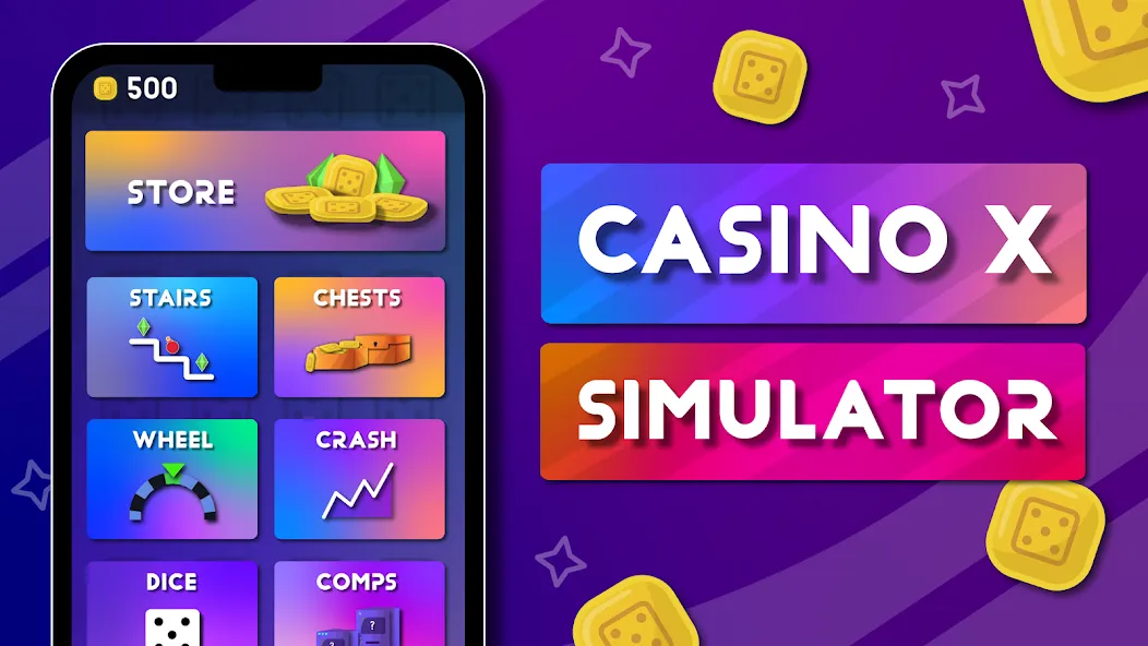 Взлом Casino X — Casino Simulator (Казино Икс)  [МОД Много монет] — полная версия apk на Андроид screen 1