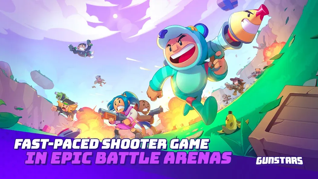 Взлом Gunstars — Battle Arena (Ганстарс)  [МОД Бесконечные монеты] — последняя версия apk на Андроид screen 1