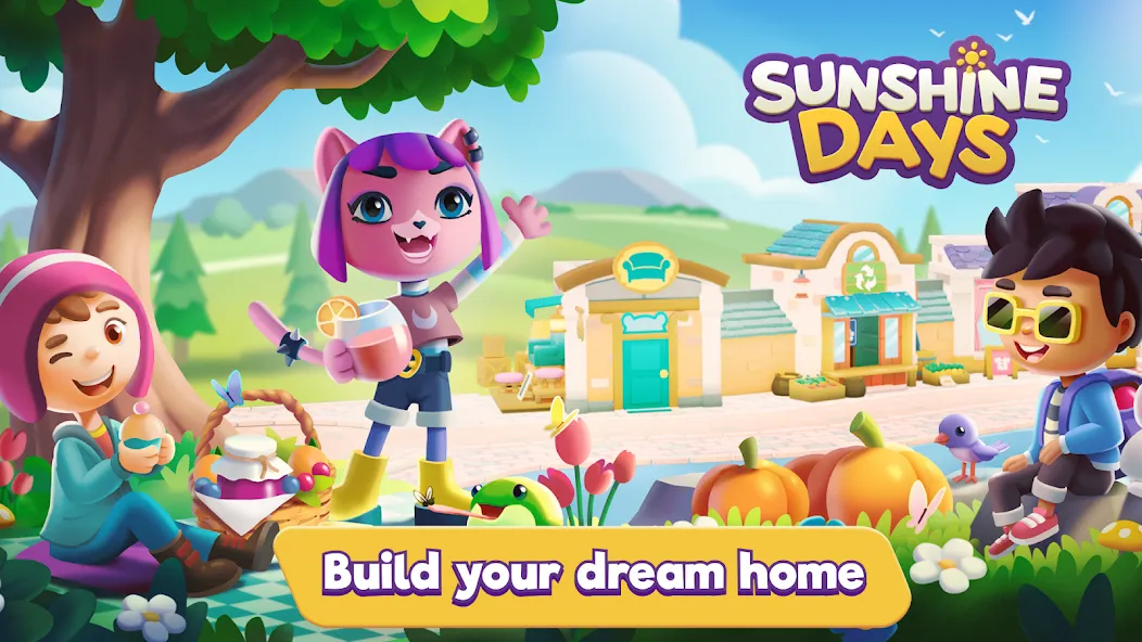 Взлом Sunshine Days — Build A Home (Саншайн Дэйз)  [МОД Unlimited Money] — полная версия apk на Андроид screen 1