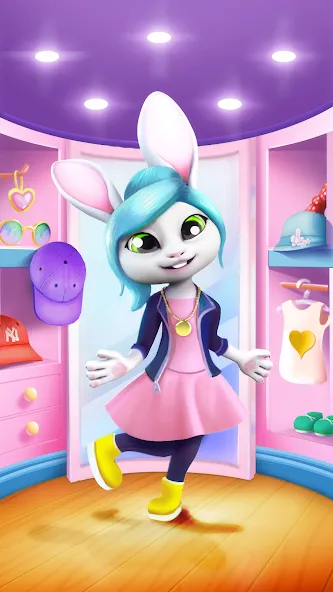 Скачать взломанную Bu Bunny — Cute pet care game  [МОД Mega Pack] — полная версия apk на Андроид screen 5