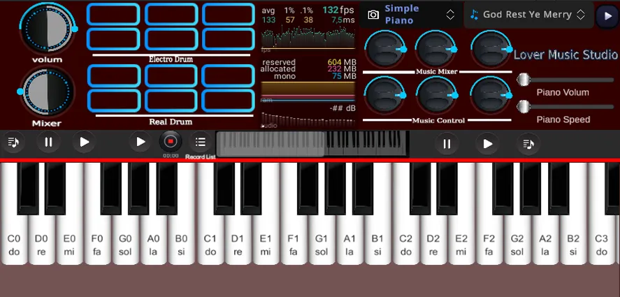 Взлом Org Piano:Real Piano Keyboard (Орг Пиано)  [МОД Много монет] — последняя версия apk на Андроид screen 2