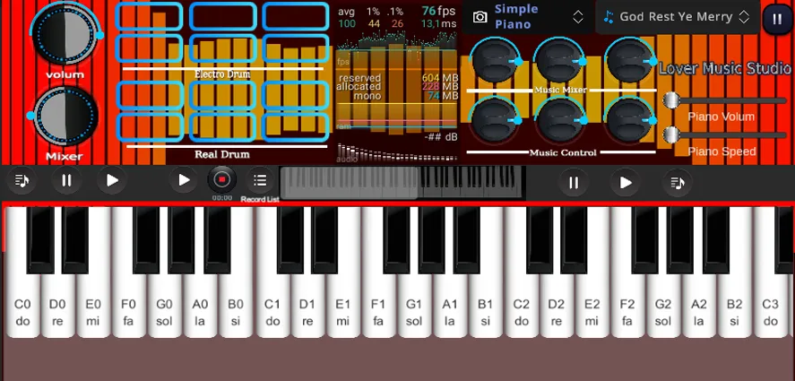 Взлом Org Piano:Real Piano Keyboard (Орг Пиано)  [МОД Много монет] — последняя версия apk на Андроид screen 4