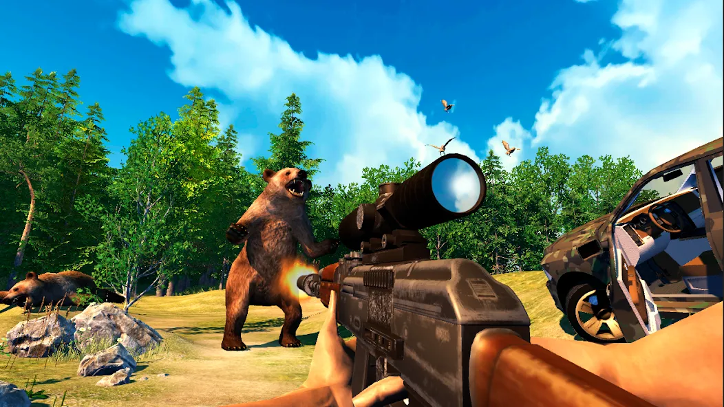 Скачать взломанную Hunting Simulator 4×4  [МОД Mega Pack] — последняя версия apk на Андроид screen 2