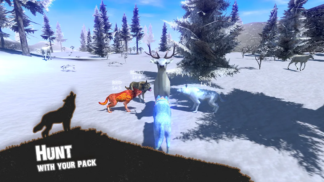 Скачать взломанную Wolf Simulator — Animal Games  [МОД Бесконечные деньги] — полная версия apk на Андроид screen 1