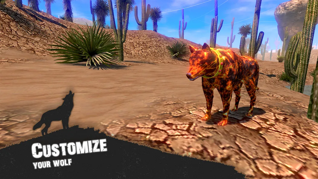 Скачать взломанную Wolf Simulator — Animal Games  [МОД Бесконечные деньги] — полная версия apk на Андроид screen 2