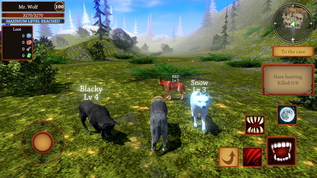 Скачать взломанную Wolf Simulator — Animal Games  [МОД Бесконечные деньги] — полная версия apk на Андроид screen 5