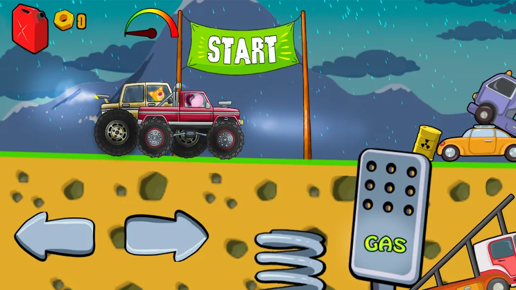 Взломанная Kids Monster Truck Racing Game  [МОД Unlimited Money] — последняя версия apk на Андроид screen 1