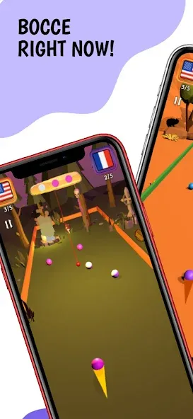 Скачать взлом Bocce Ball 3D: Nations League (Бочче Болл 3Д)  [МОД Меню] — стабильная версия apk на Андроид screen 1