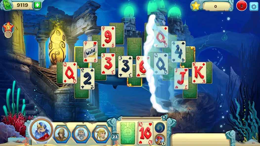 Скачать взлом Solitaire Atlantis (олитэр Атлантис)  [МОД Menu] — полная версия apk на Андроид screen 2