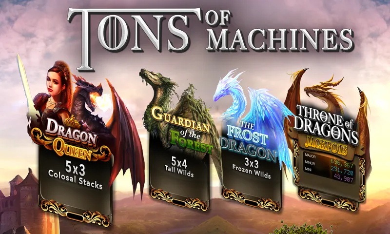 Взлом Slots Dragon Machine (Трон драконов слоты)  [МОД Много монет] — стабильная версия apk на Андроид screen 3