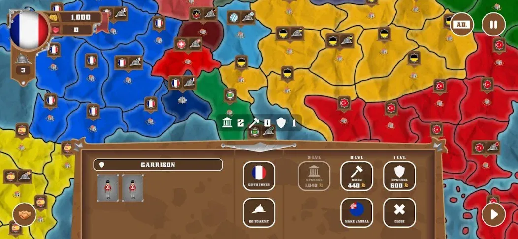 Взлом World conquest: Europe 1812 (Всемирное завоевание)  [МОД Меню] — стабильная версия apk на Андроид screen 4