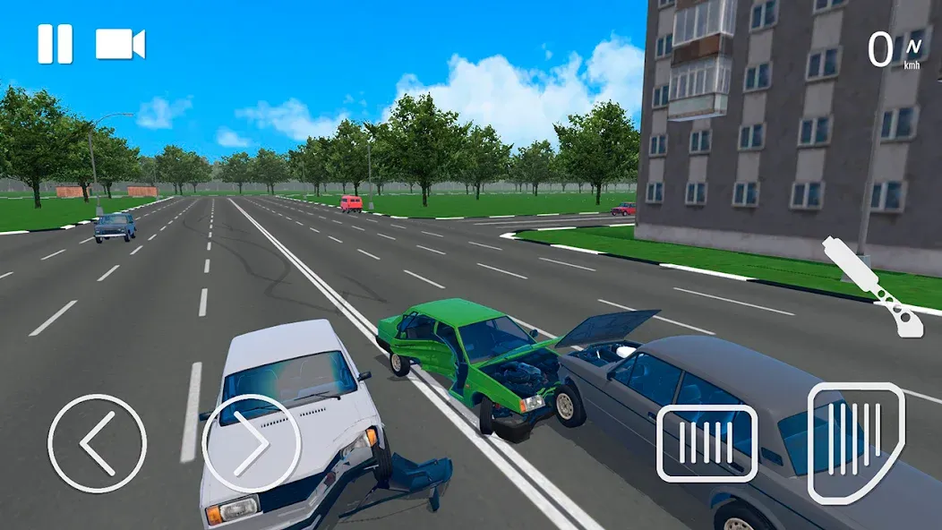 Скачать взлом Russian Car Crash Simulator (Рашн Кар Краш Симулятор)  [МОД Все открыто] — полная версия apk на Андроид screen 1