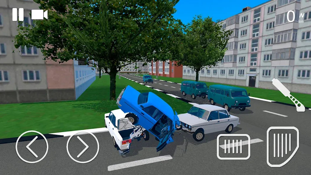 Скачать взлом Russian Car Crash Simulator (Рашн Кар Краш Симулятор)  [МОД Все открыто] — полная версия apk на Андроид screen 2