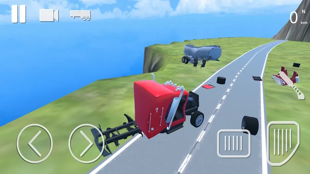 Взломанная Truck Crash Simulator Accident (Симулятор ДТП с грузовиком)  [МОД Menu] — стабильная версия apk на Андроид screen 1