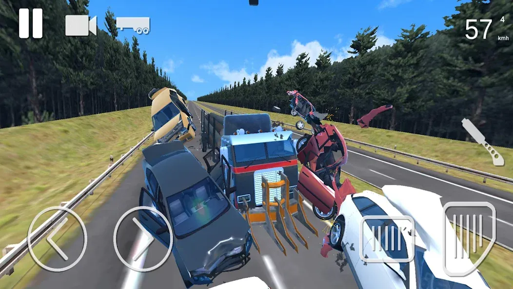 Взломанная Truck Crash Simulator Accident (Симулятор ДТП с грузовиком)  [МОД Menu] — стабильная версия apk на Андроид screen 2