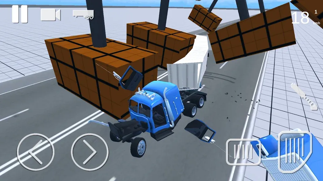 Взломанная Truck Crash Simulator Accident (Симулятор ДТП с грузовиком)  [МОД Menu] — стабильная версия apk на Андроид screen 3